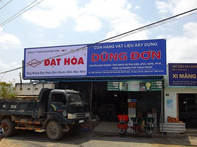 bảng hiệu vật liệu xây dựng