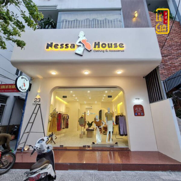 Bảng hiệu tấm xi măng - Nessa House